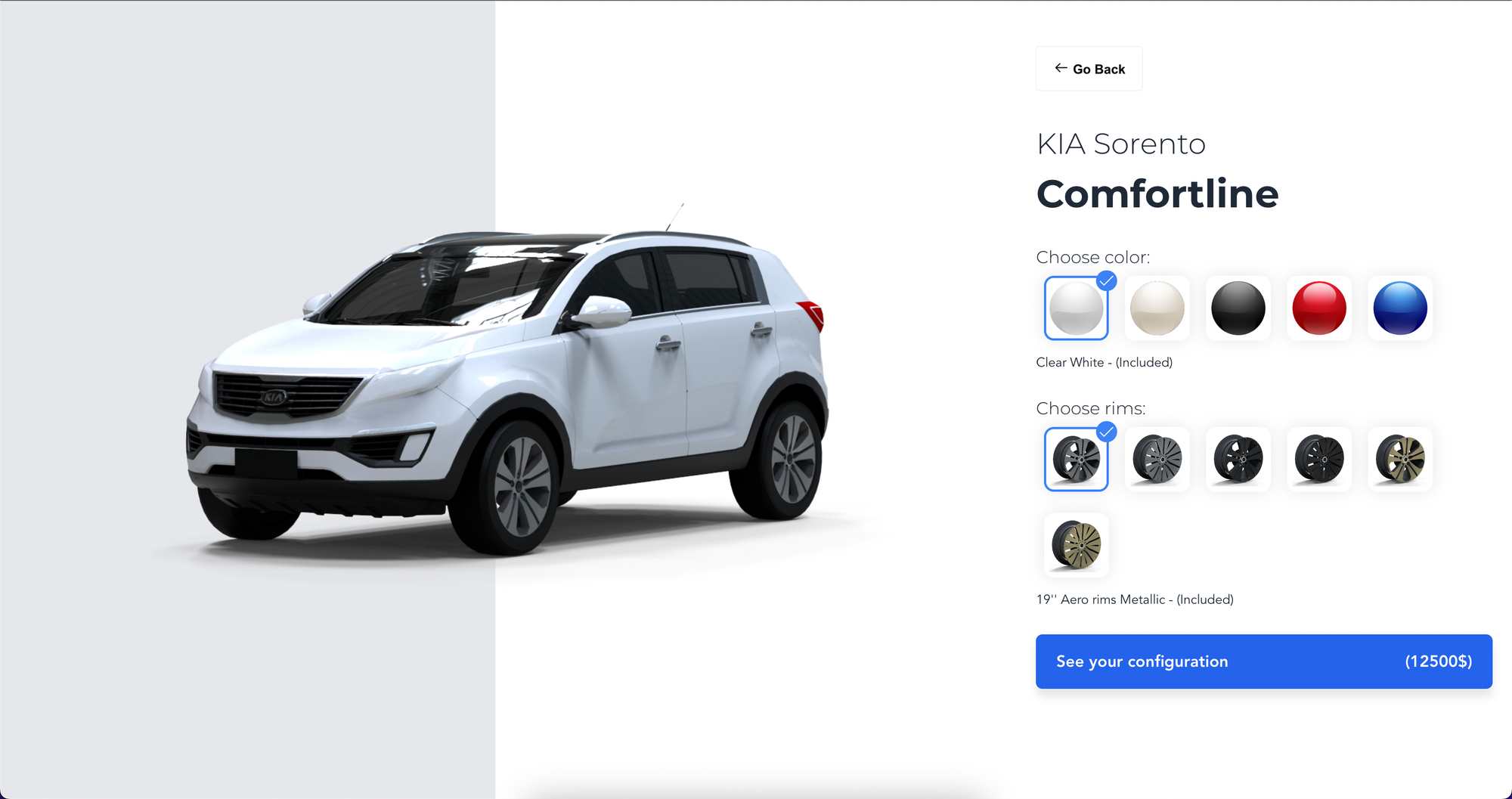 Car configurator app