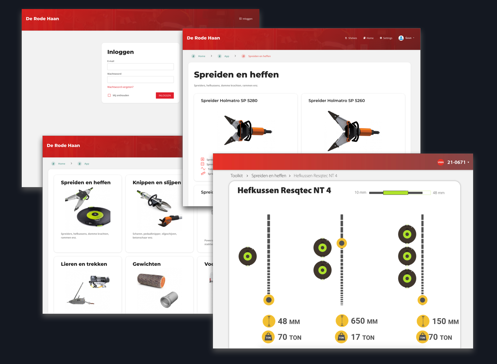 Learning and content system for hydrolic- and rescue equipment